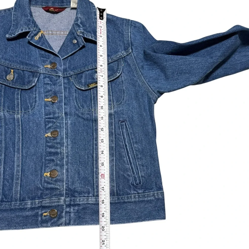 Vintage‎ 80s Ms. Lee Union Made Denim Jean Jacket Women's 11/12 Short Length